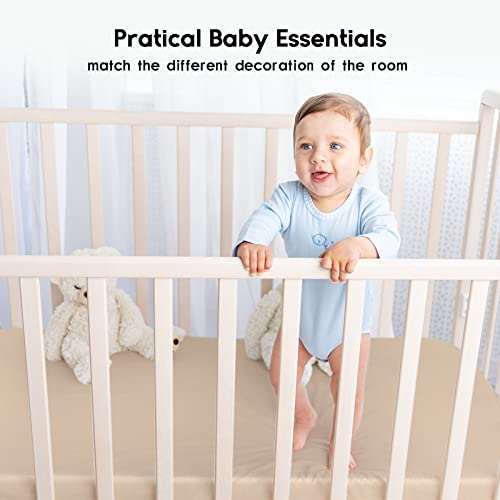 Yoofoss Baby Crib Sheets For Boys Girls, Fitted Crib Sheet 2 Pack For Standard Crib And Toddler Mattress, Super Soft Microfiber Baby Sheet 28X52X8In(Green-Brown) #TOP5