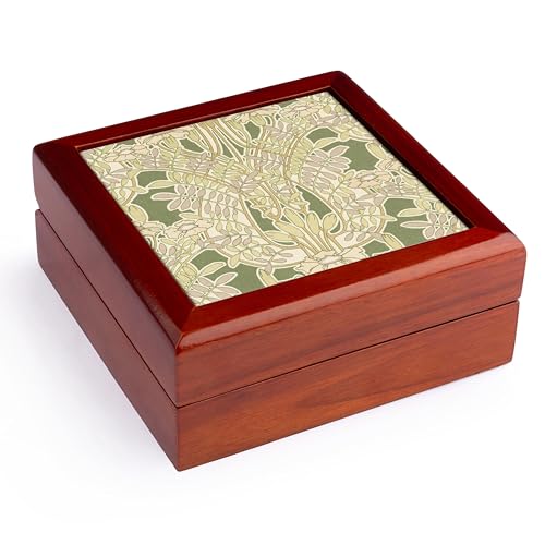 3dRose Intricate Vintage Art Nouveau Style Abstract Design, Jewelry Box