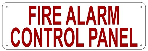 FIRE Alarm Control Panel Sign -FACP Sign (White, Reflective, Aluminum 4X12)