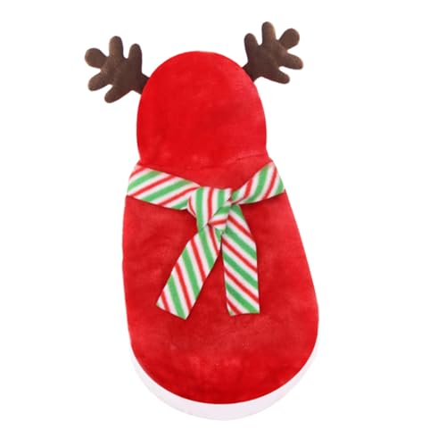 Disfraz de Navidad para perro con bufanda, talla S