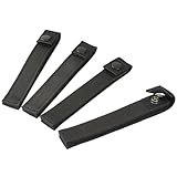 Molle Straps with Snaps 4 inch 6 inch, Tactical Molle Strap with Button Molle Panel Straps, Military Backpack Molle Accessories Snap Strap, Small Outdoor Molle Connectors (Black, 6 inch - 4 PCS)
