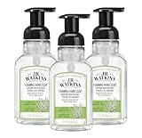 J.R. Watkins Foaming Hand Soap with Pump Dispenser, Moisturizing Foam Hand Wash, Alcohol-Free, Cruelty-Free, Aloe et The Vert/Aloe & Green Tea, 9 fl oz, 3 Pack