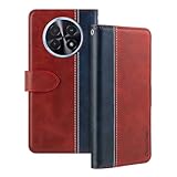 Shantime Leather Flip Case Compatible with Huawei Nova 14i 4G Case with Card Holder RFID Blocking Magnetic Kickstand Slim Fit Business Protective Cover(Red)