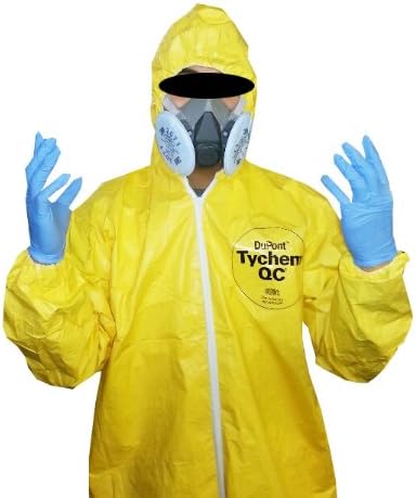 Vista 5 de Disfraz de Halloween Breaking Bad con media máscara y guantes talla L