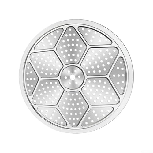 Jotekonoby Bandeja de vapor redonda de acero inoxidable 304 para olla a presión, tamaño ajustable, placa de vapor resistente al calor, inserto de cocción uniforme (37 cm)