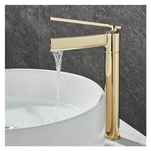 Robinet lavabo à disque monté avec commande manchette fluide pour eau chaude et froide - 2