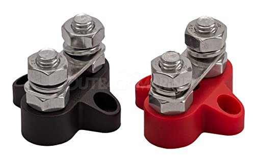 Victron Energy Dual Terminal Stud M8-linked Set (1 red/1 black), Multi-coloured, STANDARD - Image 3