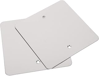 2pcs Stainless Steel Blank Wallplate Cover for Electrical Outlets Easy to Install Scratch-resistant and Flame-retardant for Home Use and Panel Applications