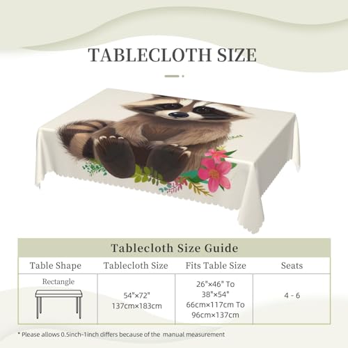 Nappe rectangulaire imperméable raton laveur pour protéger la table des taches de nourriture - 5