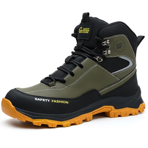 Image of Steel Toe Shoes Puncture Resistant Safety Work Boots for Men.