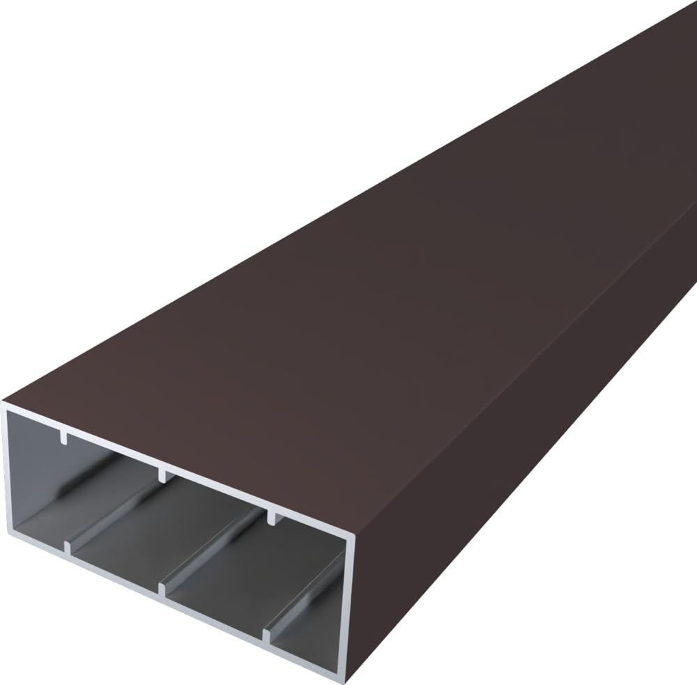 FaiX3.it - Profilo tubolare rettangolare 50x20x2 mm in alluminio, verniciato RAL 8017 "marrone cioccolata" opaco, lunghezza 2500 mm