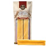 Bully Bunches Large Authentic Yak Cheese Himalayan Chews for Large Dogs & Heavy Chewers - All Natural Dog Treat Dental Chews, Made with Real Yak Milk - Lactose & Rawhide Free (2 Pk)