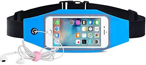 OutdoorCreation Products Sports Belt Running Waist Packs Phone Screen Touch Arm Bag Blue for 5.8 Inches Phone