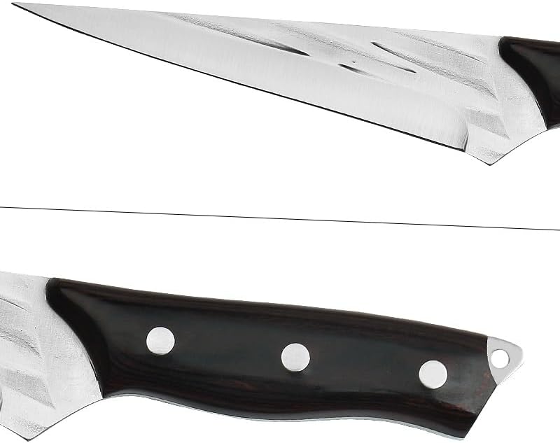 Meat Cleaver,Cleaver Knife 6 Inch High-Carbon Steel Butcher Knife Kitchen Meat Cleaver Chef Peeling Cutting Tool Outdoors Fsihing Camping Knife With Sheath (Color : Knife and sheath)