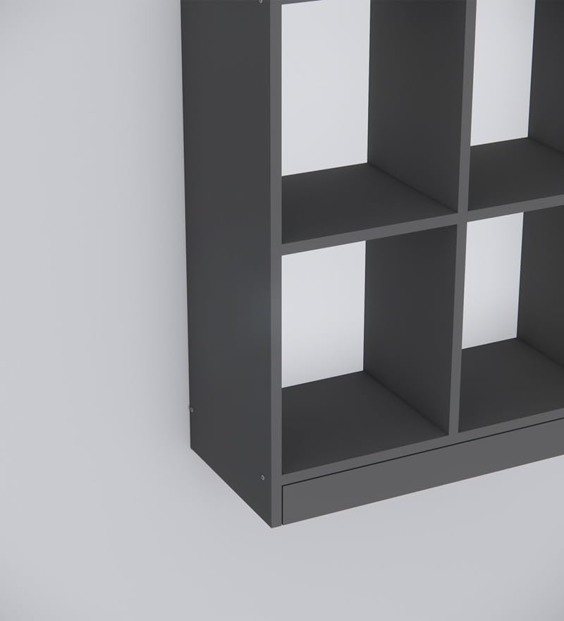 Image of SPECIALITY PANELS 8 Shelf Bookcase, Grey, 176x73x35 cm, Open Storage Shelving Unit with Carpenter Assembly