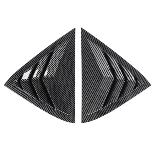 Rear Side Window Louver Privacy Reduce Temperature Air Vent Shade Cover for Fiesta MK7 7.5 2008-2017 (Carbon Fiber Style)