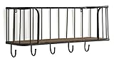 Bereit zum Aufhängen GEESE Wand Regal mit Kleiderbügel, Metall, braun und schwarz, 26 x 71 x 32 cm