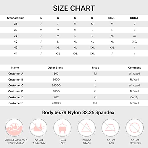 Fruap Bralettes For Women, Seamless Bra With Full Coverage, Wireless Bra Comfort, Fixed Pad And Convertible Strap As Everyday Bra Dulce #TOP5