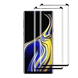 Galaxy Note 9 Screen Protector, 3D Curved Edge Tempered Glass Film Screen Protector Case Friendly Samsung Galaxy Note 9 2018, 9H Hardness, Anti-Fingerprint, High-Response Touch(2 Pack)