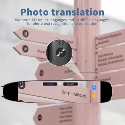 Image of Scan Translator Pen, Dyslexia Tools, Language Translator Device, Text to Speech Reading Pen for Learning Difficulties, Language Learners and Elderly Users, 142 Online /10 Offline Languages