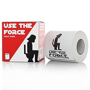 Star Wars Inspired Funny Toilet Paper | Use The Force 1-Pack Parody Darth Vader Roll | Star Wars Bathroom Decor | 2-ply…