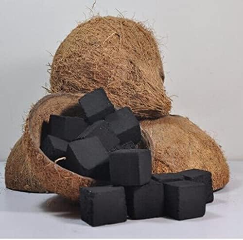 Halab Al Shahba Shisha Charcoal Coal Premium Shisha Coconut Charcoal 100% Natural Coconut Barbeque Charcoal Barbeque Coal Long Lasting Hookah Charcoal | BBQ Coal For A Family Outdoor Session.