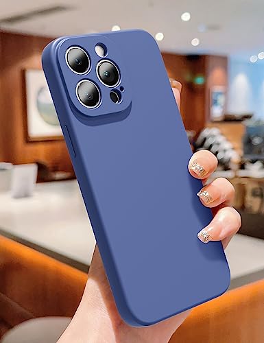 Facweek Liquid Silicone Case Compatible With Iphone 14 Pro Max Case Full Body Protective Cover, Shockproof, Slim Phone Case, Anti-Scratch&Fingerprint Drop Protection 6.7 Inch(Nightblue) #TOP2