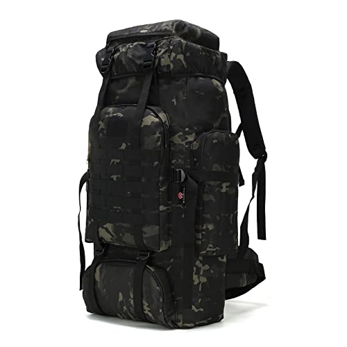 WintMing 70L Camping Hiking Backpack Molle Rucksack Waterproof Traveling Daypack