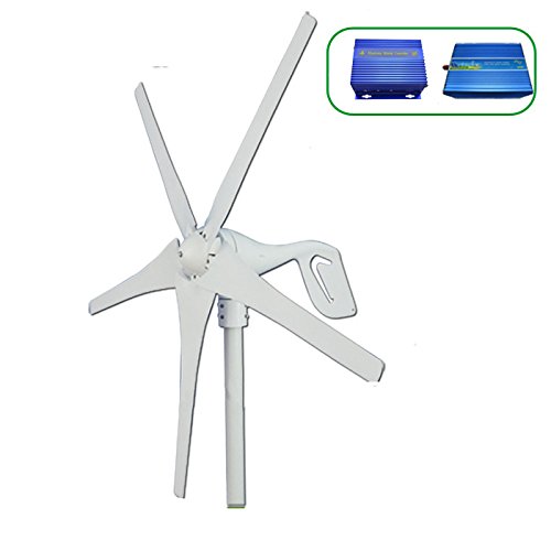 GOWE 400W Wind Turbine Generator, 12V/24V Optional Wind Generation+Wind/Solar Hybrid Controller+600w Off Grid Pure sine Wave Inverter