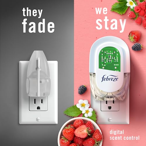 Image of Febreze Odor-Fighting Fade Defy PLUG Air Freshener Berry & Bramble, .87 fl. oz. Oil Refill, 3 Count