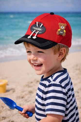 Image of PASSION PETALS Summer Dino Rockstar Baseball Cap for Kids Boys and Girls 2-4Years