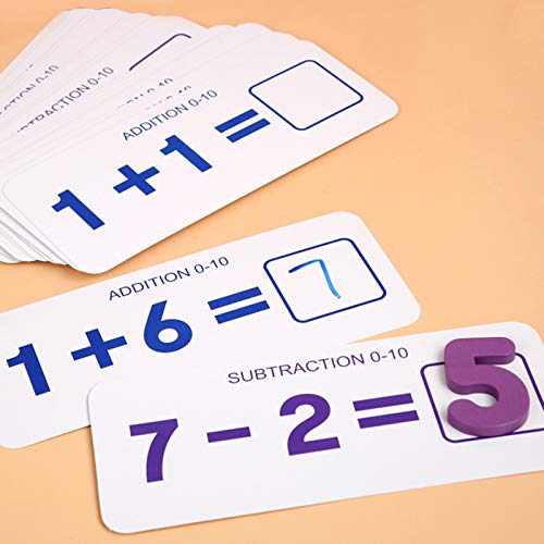 yeacher Jogo de aprendizagem de números Quebra-cabeça de correspondência de números Flash Cards Exer