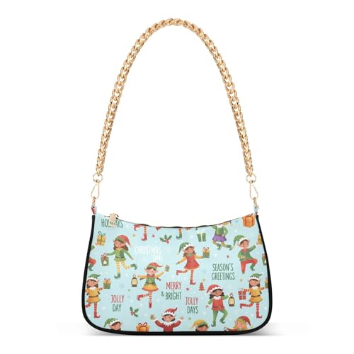 Sac à bandoulière en cuir bleu clair Noël GuoChe pour femme
