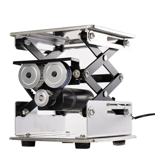 HPMCVE Plataforma Elevadora Eléctrica de Acero Inoxidable, Soporte Elevador Pequeño para Laboratorio con Control Remoto, Mesa Elevadora de Laboratorio, Capacidad de Carga 10 kg, Silencioso(15x15cm)