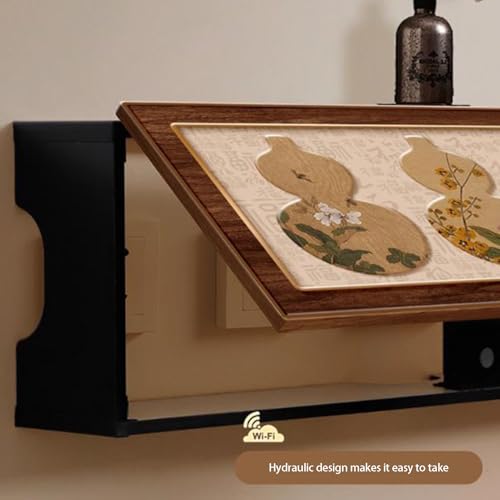 Tablette murale design pour routeur WiFi et décodeur TV