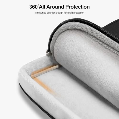 MOSISO 360 Protective Laptop Case 13.3 inch, 13-14 inch Laptop Sleeve Compatible with MacBook Air/Pro 13/Pro 14, HP Dell Acer ASUS, Side Open Carrying Computer Bag with 5 Accessory Pockets&Belt, Black - Image 4