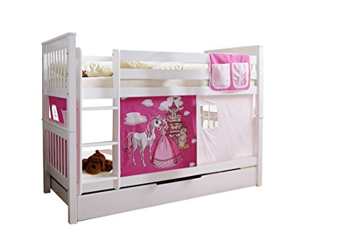 Etagenbett Doppelbett Stockbett Sammy teilbar Kiefer massiv Weiss