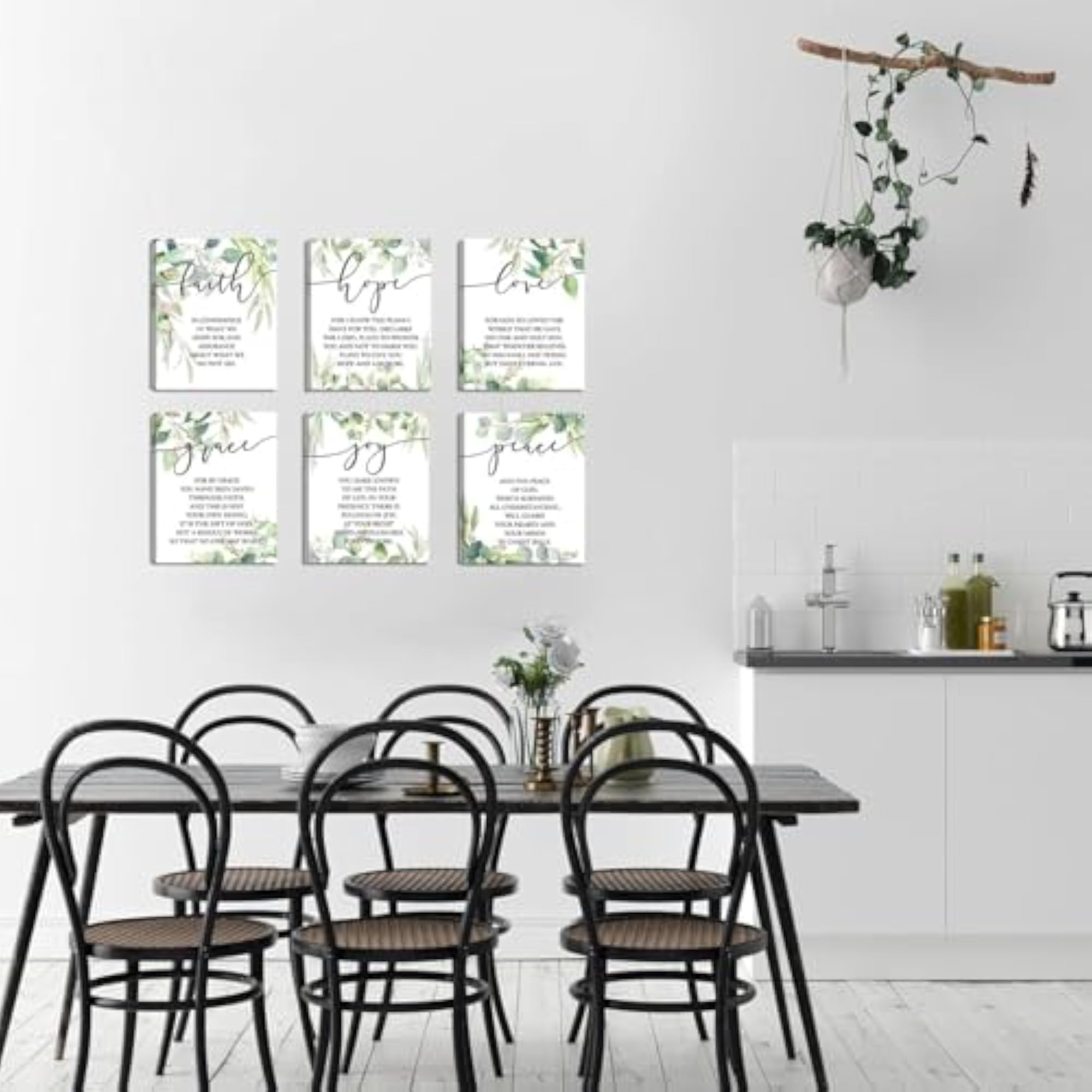 Green Bible Wall Art, Spiritual Decor