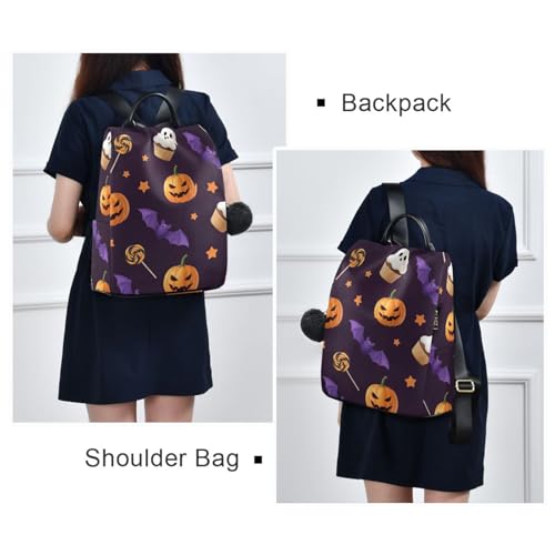 Mochila de Halloween para mujer evita robos en viajes y camping 7