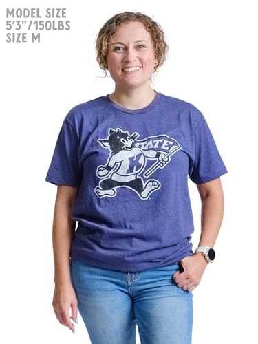 Kansas-State-University-Shirt-Wildcats-Apparel-K-State-Vintage-Fighting-Willie-Super-Soft-Heather-Purple-Tshirt-Large