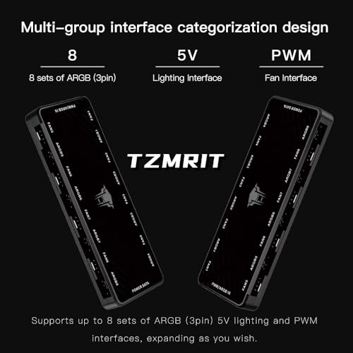 Hub Ventola JL8 ARGB PWM - Controller Per 8 Ventole Con Sincronizzazione Scheda Madre, Aspirazione Magnetica - Foto 9