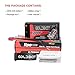GOLDBAT 5000mAh 2S 7.4V 60C Shorty Hardcase LiPo Battery Pack with 4.0mm Bullet T Connector for RC 1/10 Scale Vehicles Car Trucks Truggy Boat Racing