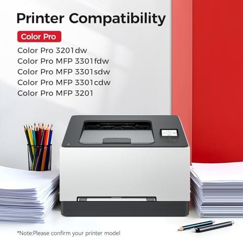 Image of 218A Toner Cartridges Set with Chip 4-Pack 3301fdw Replacement for HP 218A W2180A W2181A W2182A W2183A 218X W2180X Compatible with HP Color LaserJet Pro MFP 3301cdw 3301sdw 3201dw Printers Ink Black