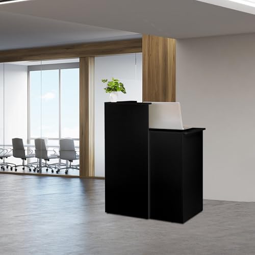 Compact Black Reception Table