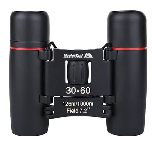 Mastertool - 30 X 60 Small Binoculars Compact For Adults Kids, Mini Binocular For Bird Watching Traveling Sightseeing, Lightweight Pocket Folding Binoculars For Concert Theater Opera,Grey (Black) #TOP1