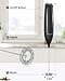 Milk Frother Handheld Battery, Electric Foam Maker Frother Wand, Drink Mixer with Stainless Steel Whisk for Coffee, Matcha, Lattes, Cappuccino Black