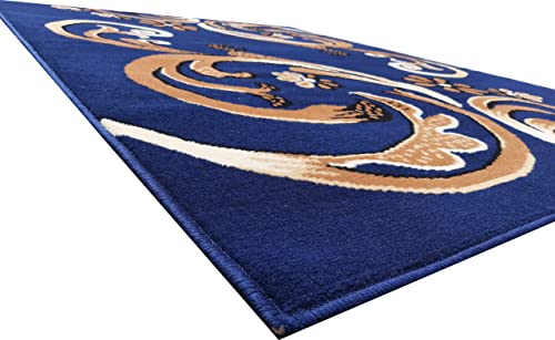 Image of Home Decore Acrylic Carpet for Your Living Room & Drawing Room Aywhere in Your Home (150x210 Blue Colour)- 5x7 Feet
