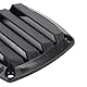 SIXRUN 3 Zoll Lüftungsgitter für Wohnmobile, Lüftungsgitter Abluftgitter Außengitter Insektenschutz für Wohnwagen Wohnmobil Caravan Boot, Weiß (Black)