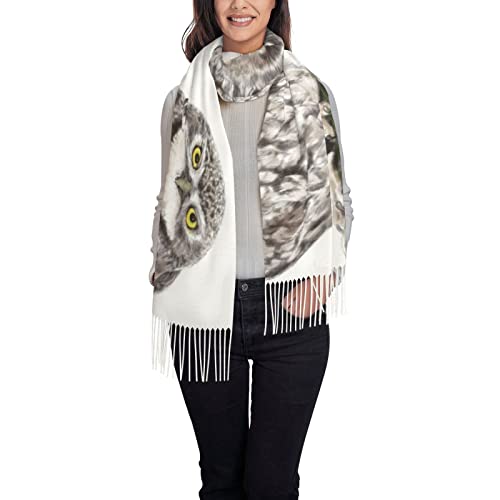 HABXNJF Foulard d'hiver chaud, petite chouette mignonne écharpe pour femme, écharpe châle écharpe longue pour femme, comme sur l'image, taille unique Cover