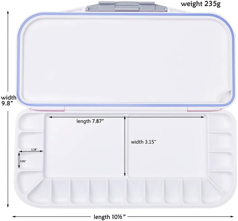 18-Well Watercolor Paint Palette Travel Portable Folding Paint Palette Box with Mixing Areas for Watercolor Acrylic image 3